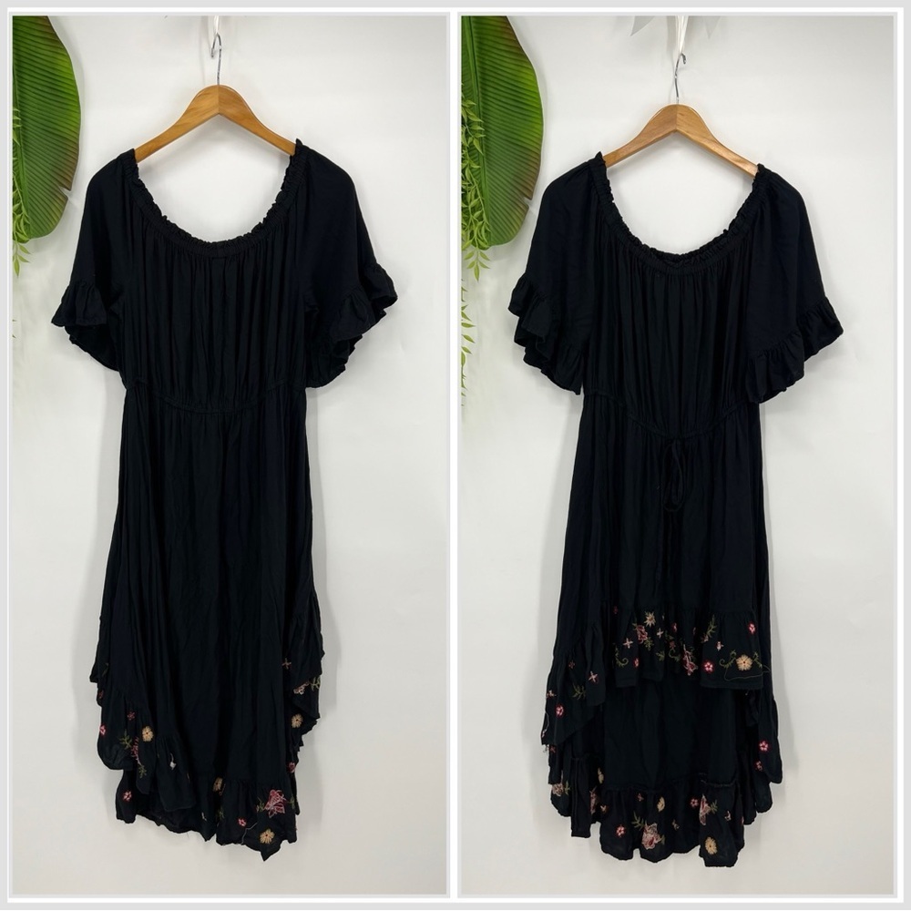 Feathers Gray Maxi Dress with Soft Knit Fabric